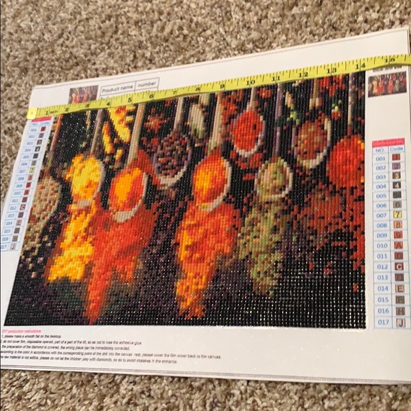 Spices/spoons completed/unframed diamond painting - Picture 2 of 6